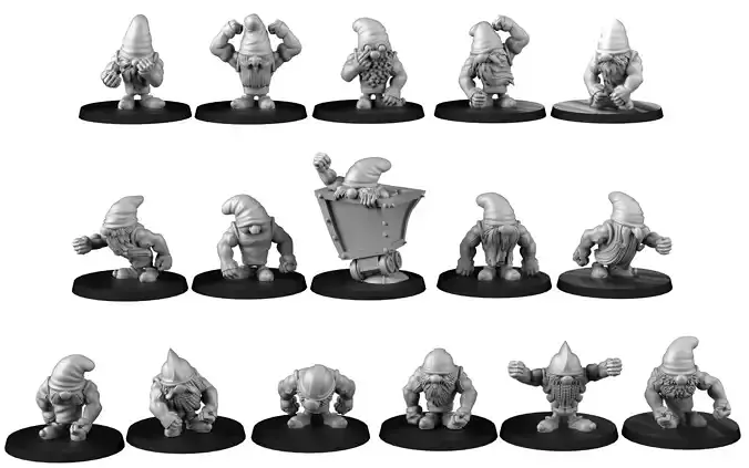 Seven Dwarf Complete Team 3D print model