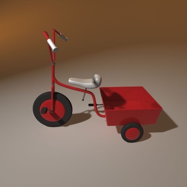 toy 3 wheeler bike 3D model_2