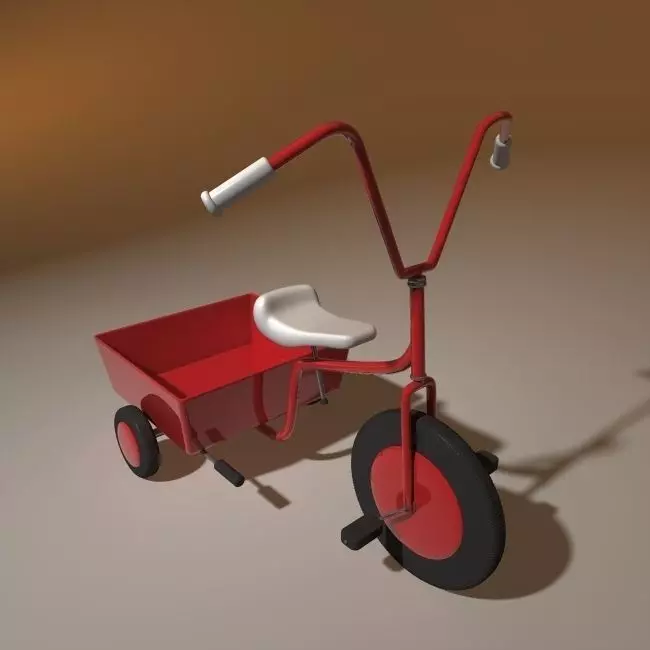 toy 3 wheeler bike 3D model_0