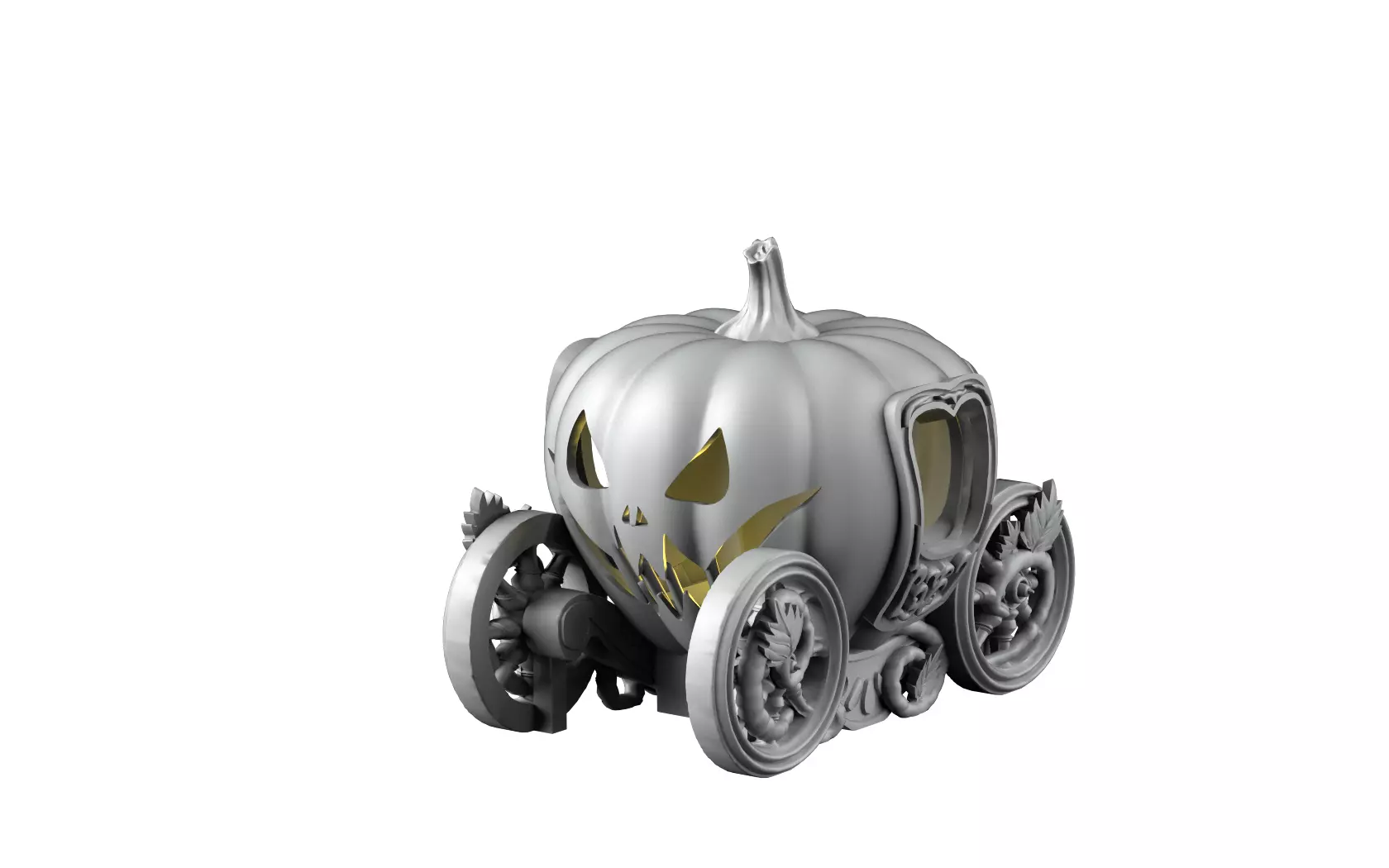Pumpkin Wagon 3D print model_0