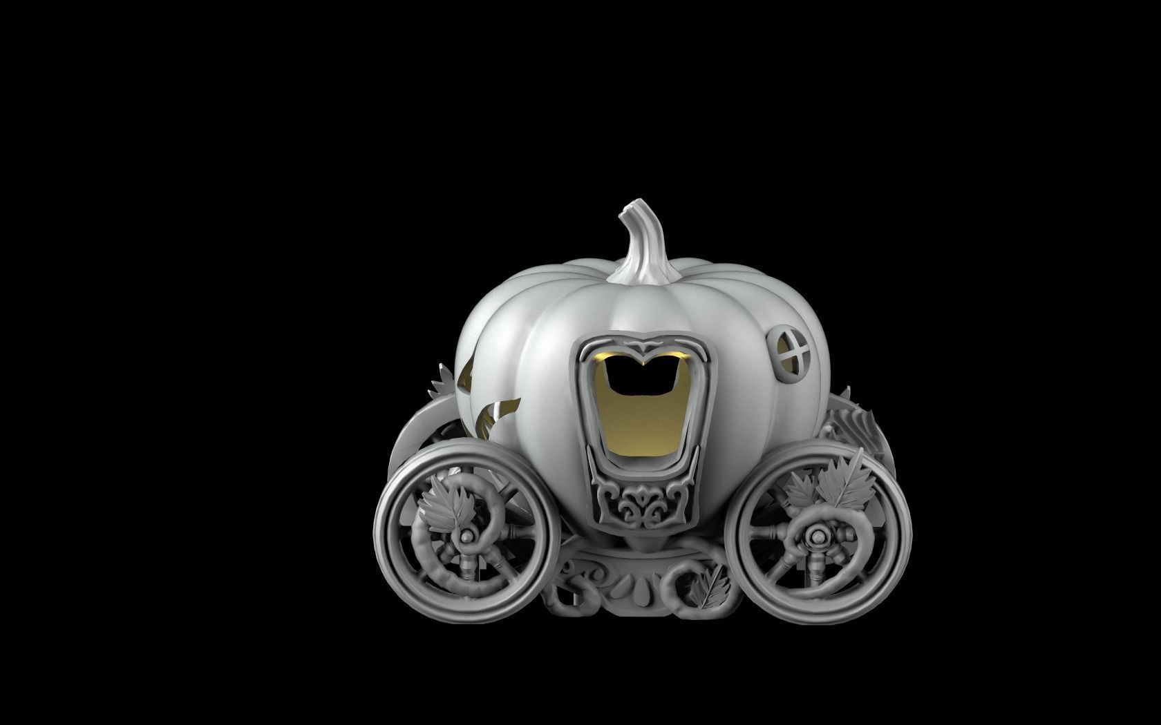Pumpkin Wagon 3D print model_1