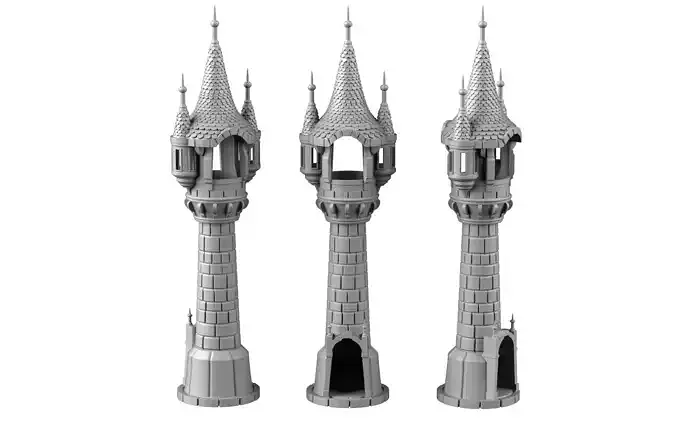 Rapunzel Dice Tower 3D print model