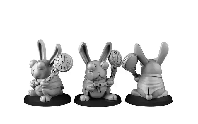 white rabbit 3D print model