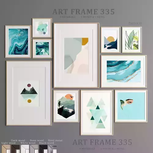 Art Frame 335 Low-poly 3D model
