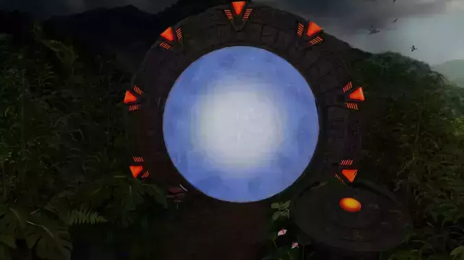 Stargate orange circular frame