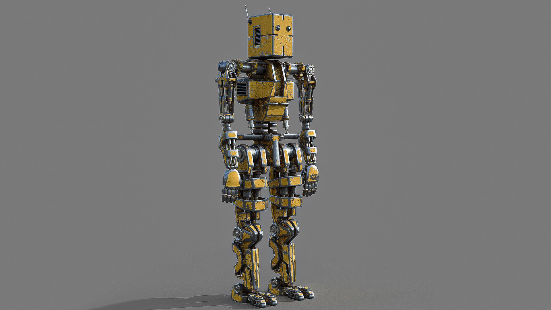 Robot orange 3D model_8