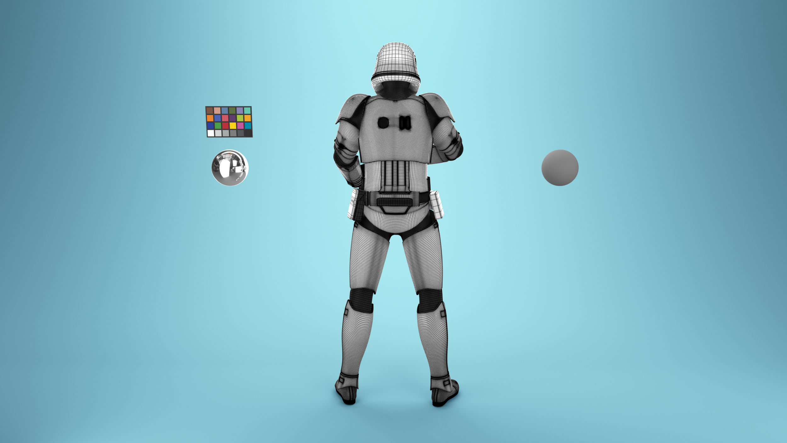 StormTrooper First Order Rigged 3D model_17