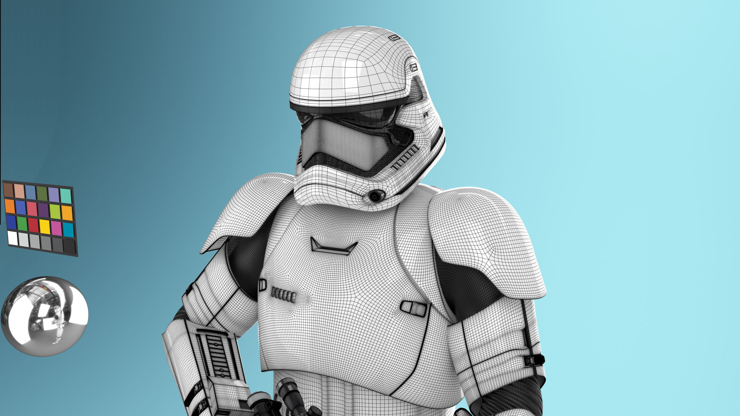 StormTrooper First Order Rigged 3D model_21