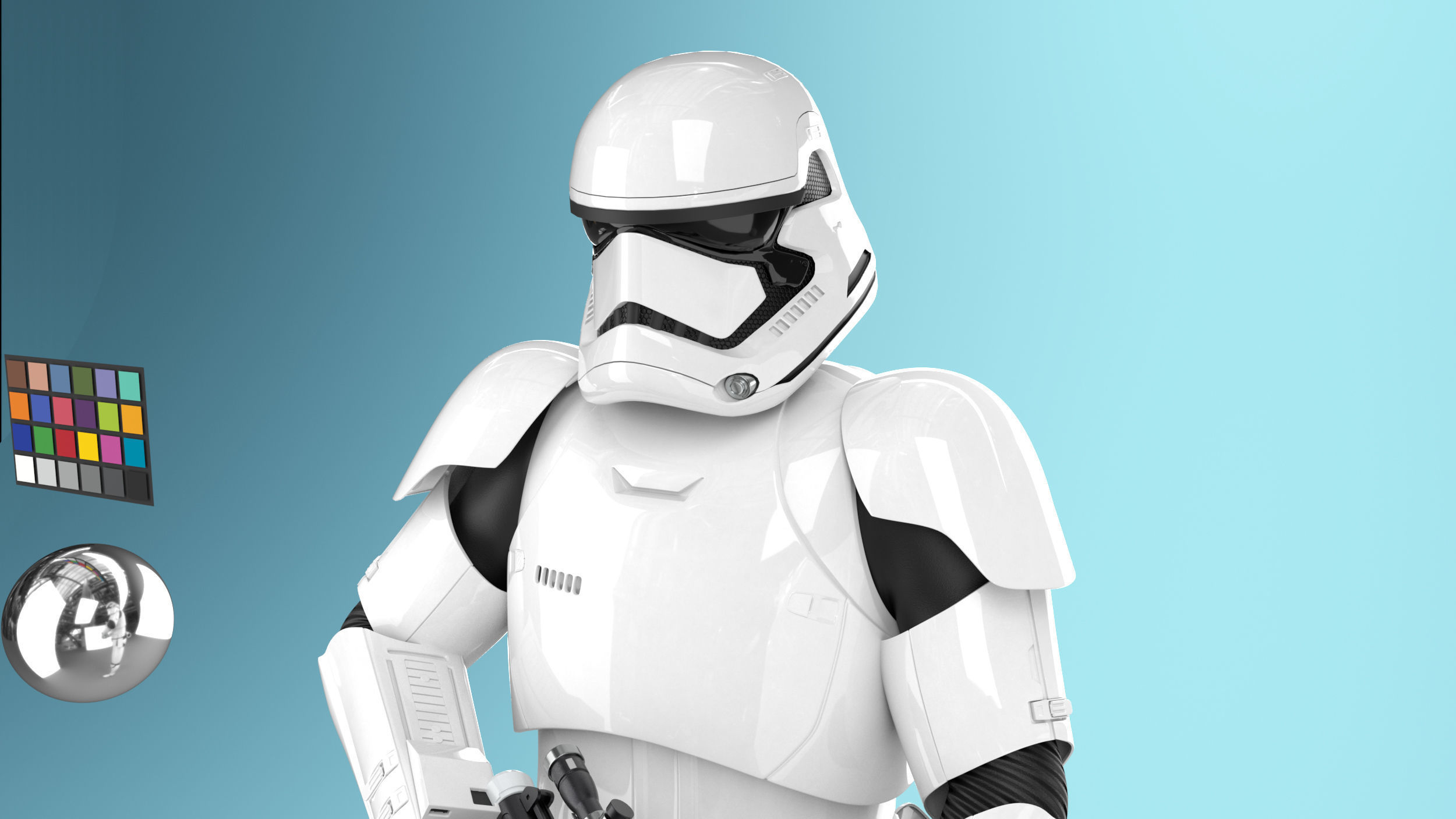 StormTrooper First Order Rigged 3D model_4