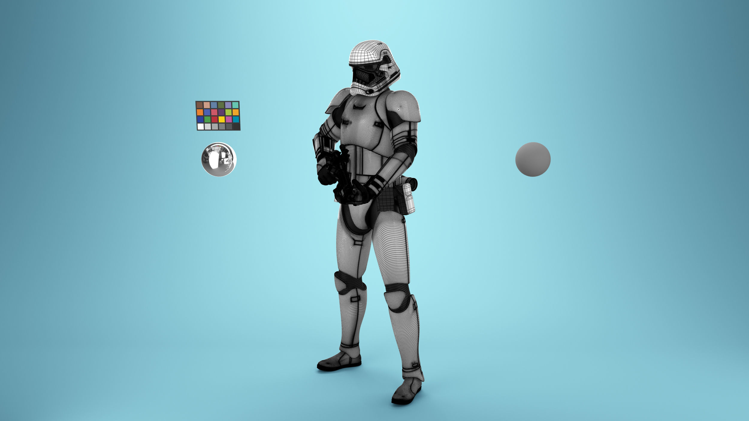 StormTrooper First Order Rigged 3D model_19