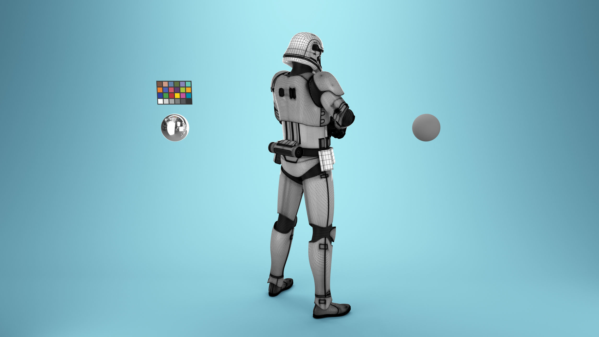 StormTrooper First Order Rigged 3D model_16