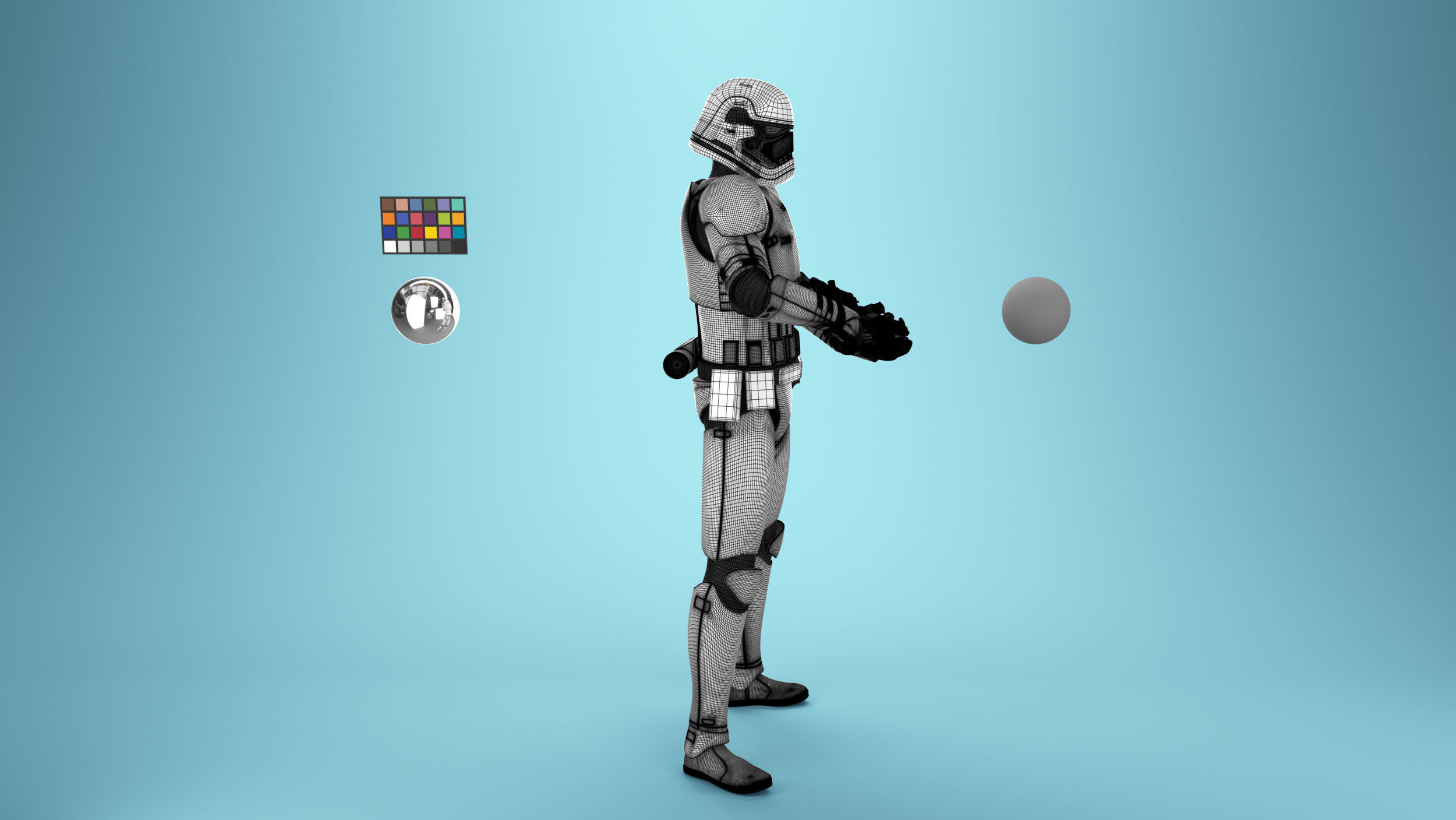 StormTrooper First Order Rigged 3D model_15