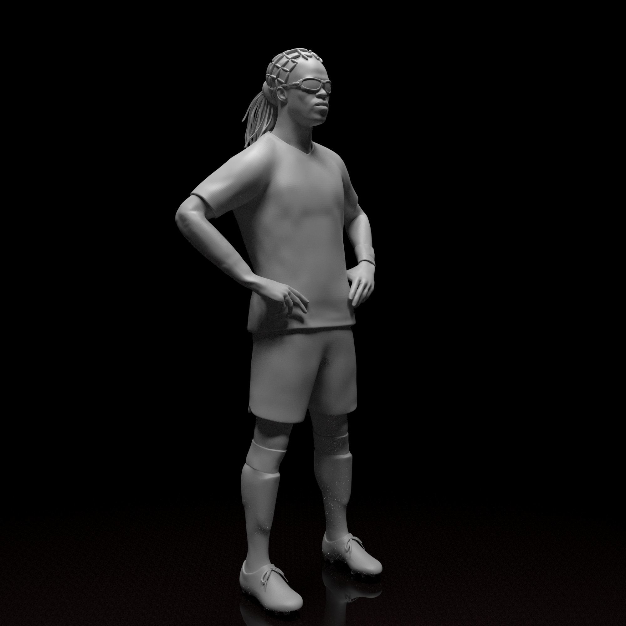 Davids Edgar Footballer Stl file 3d Model 3D print model_9