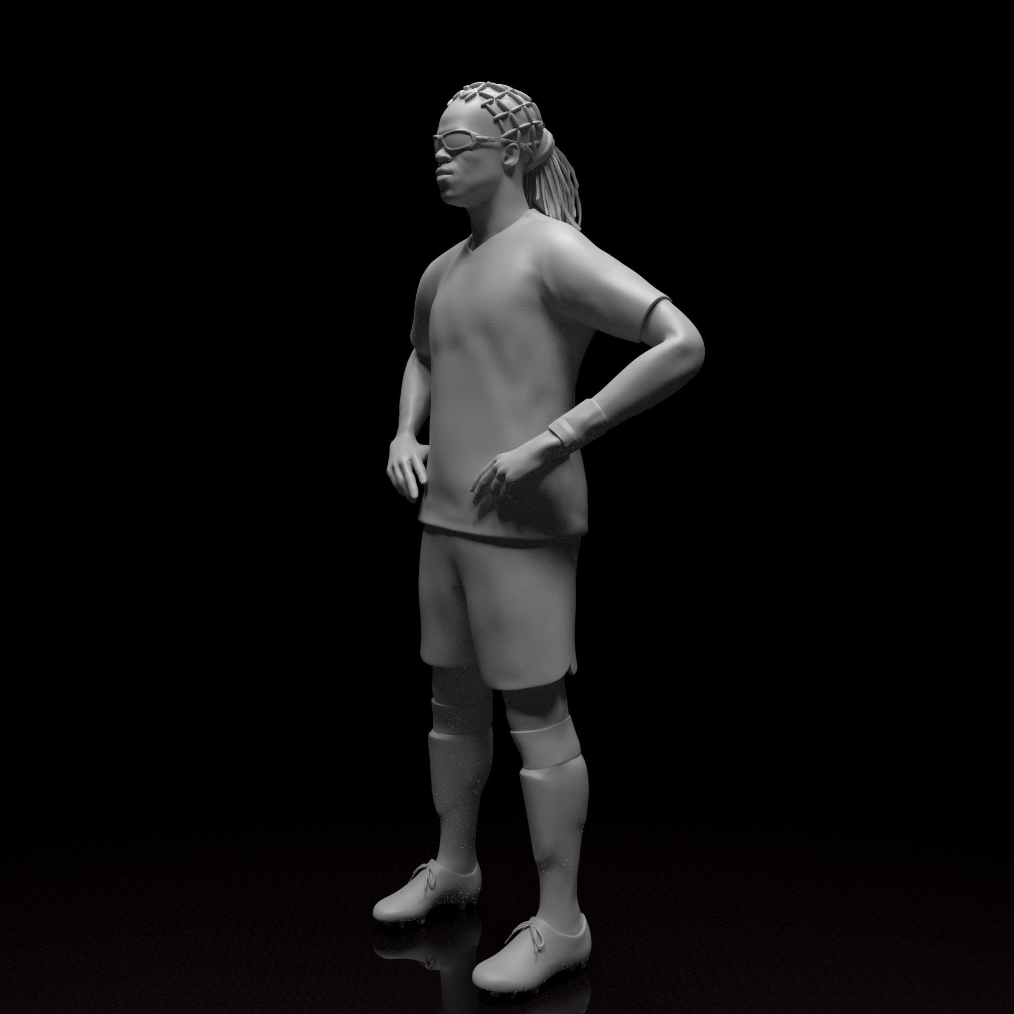 Davids Edgar Footballer Stl file 3d Model 3D print model_2