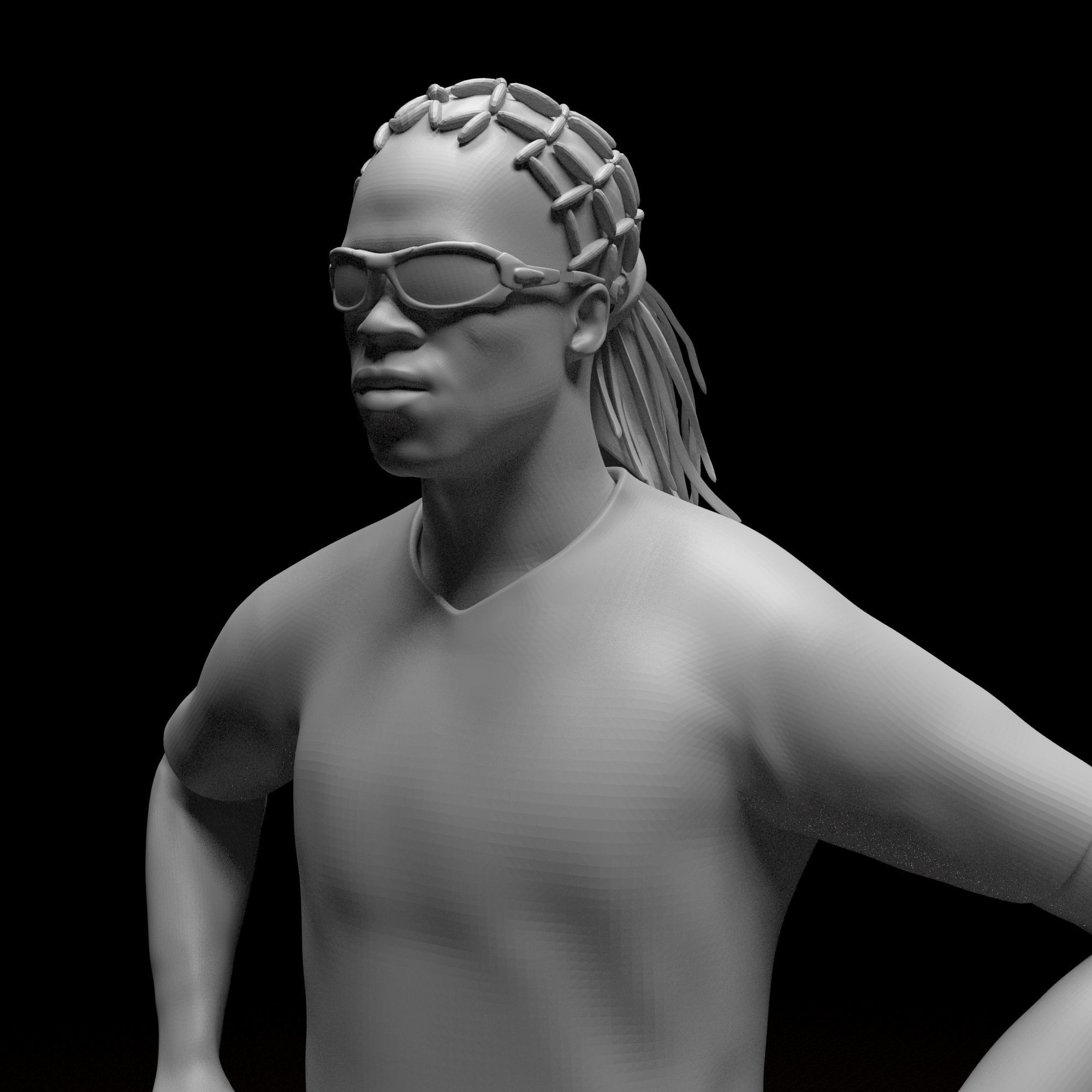 Davids Edgar Footballer Stl file 3d Model 3D print model_14