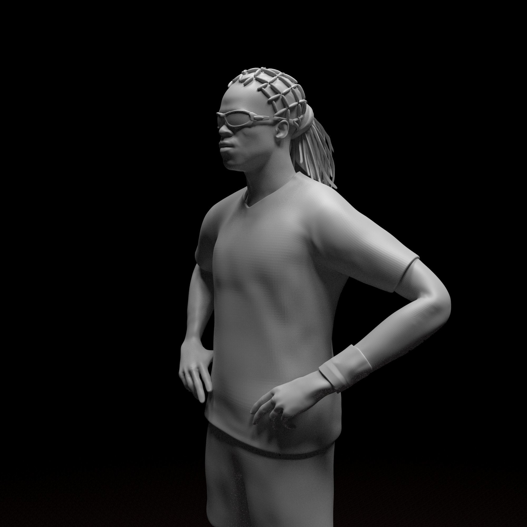 Davids Edgar Footballer Stl file 3d Model 3D print model_12