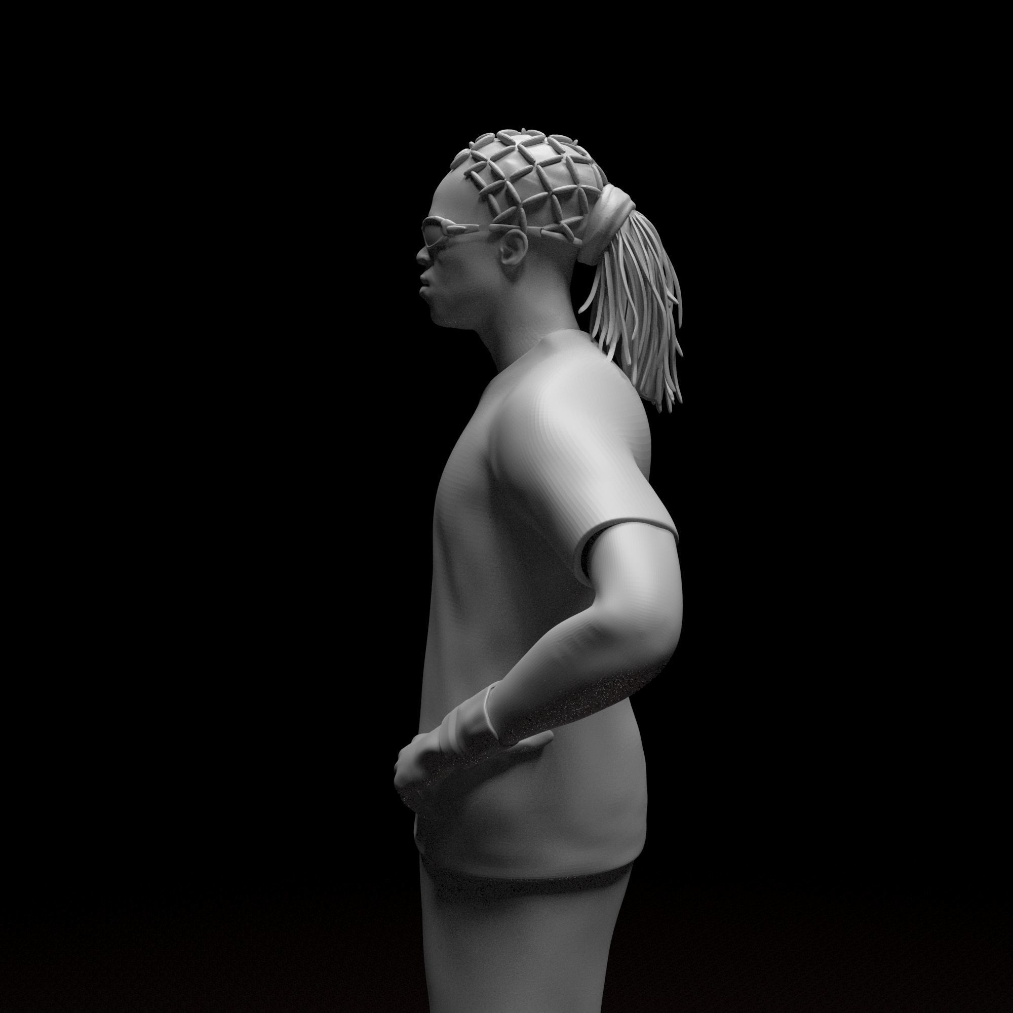 Davids Edgar Footballer Stl file 3d Model 3D print model_13