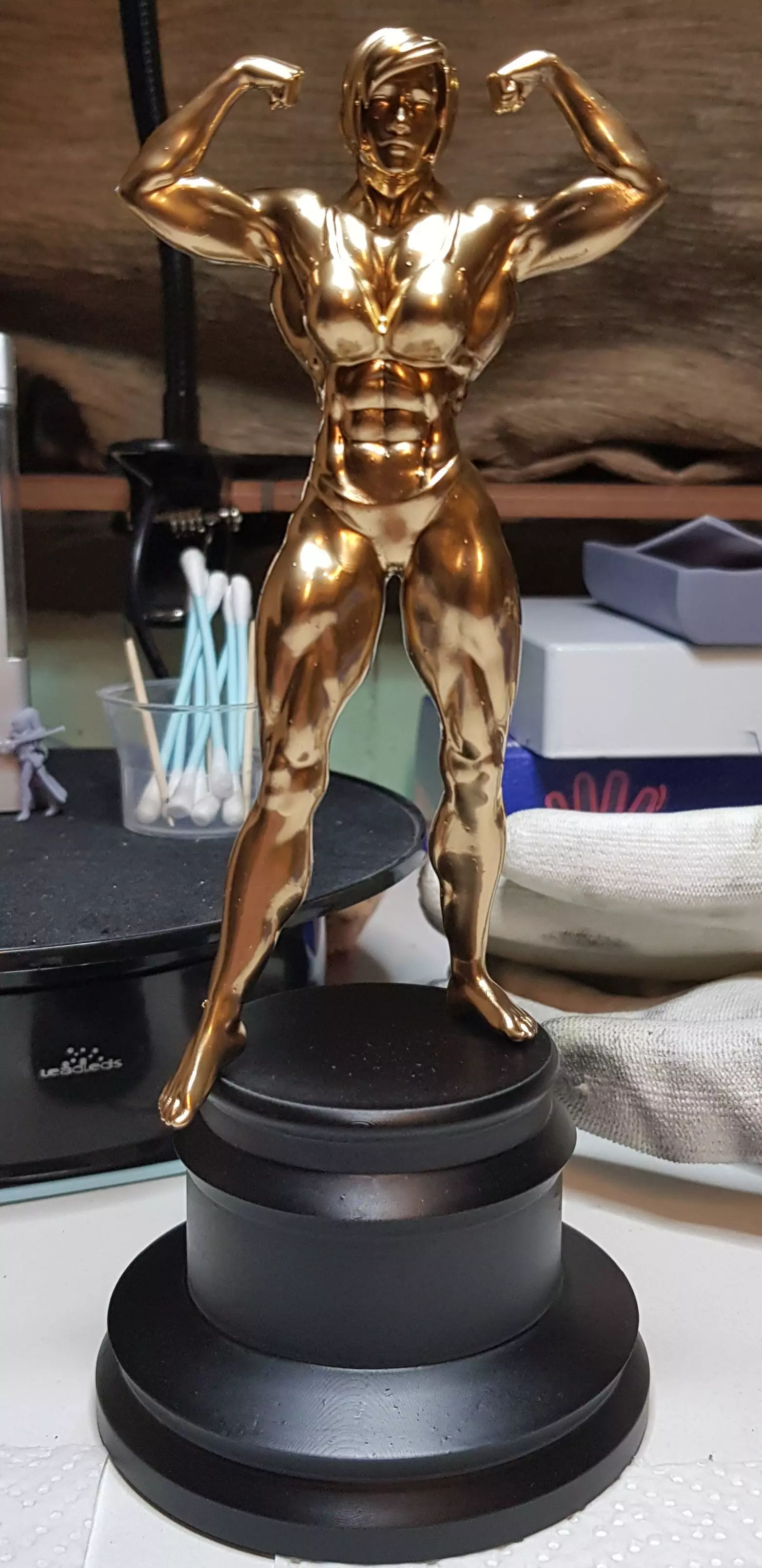 Female Bodybuilder Trophy V2 3D print model