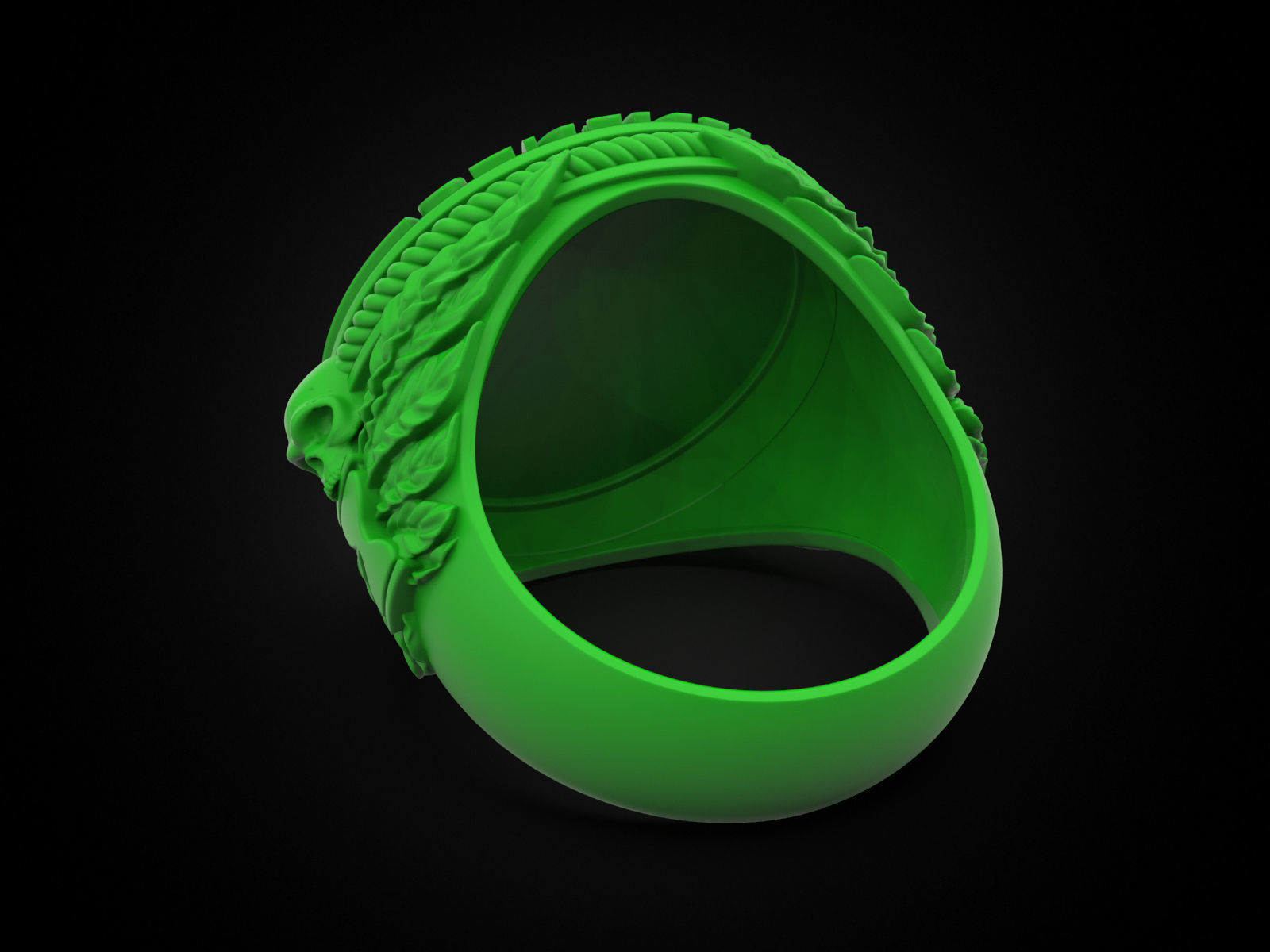 Zodiac skull ring Gemini 3D print model_10