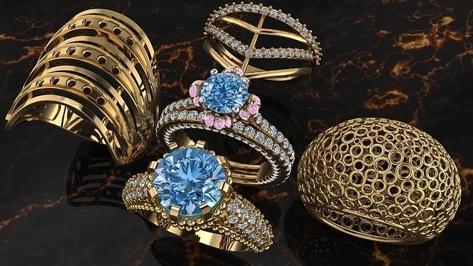 Rings For wadding-Gifts-Daily Use 3D print model