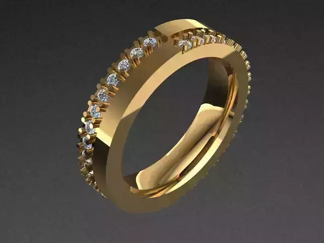 Engagement Diamond Band Ring  3D print model