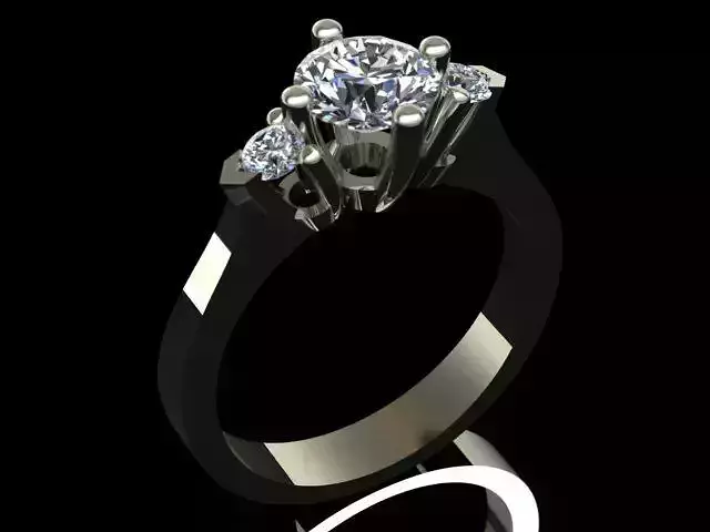 Luxury Engagement Diamond Ring 3D print model
