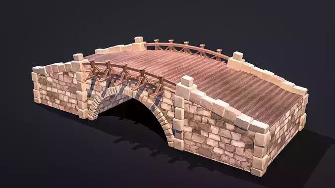 Stylized Wooden Bridge