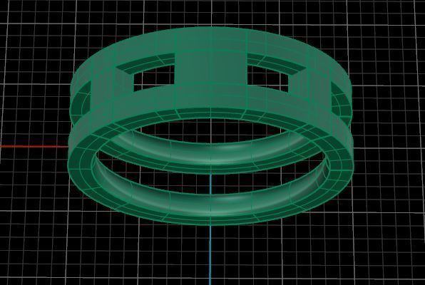 Golden Luxury Band Ring 3D print model_8