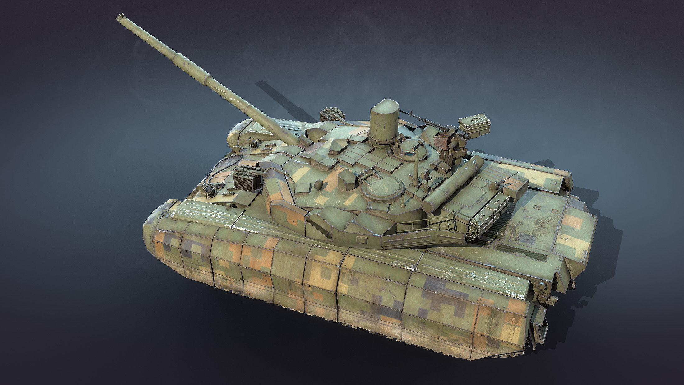T-84 Oplot-M Low-Poly Low-poly 3D model_7