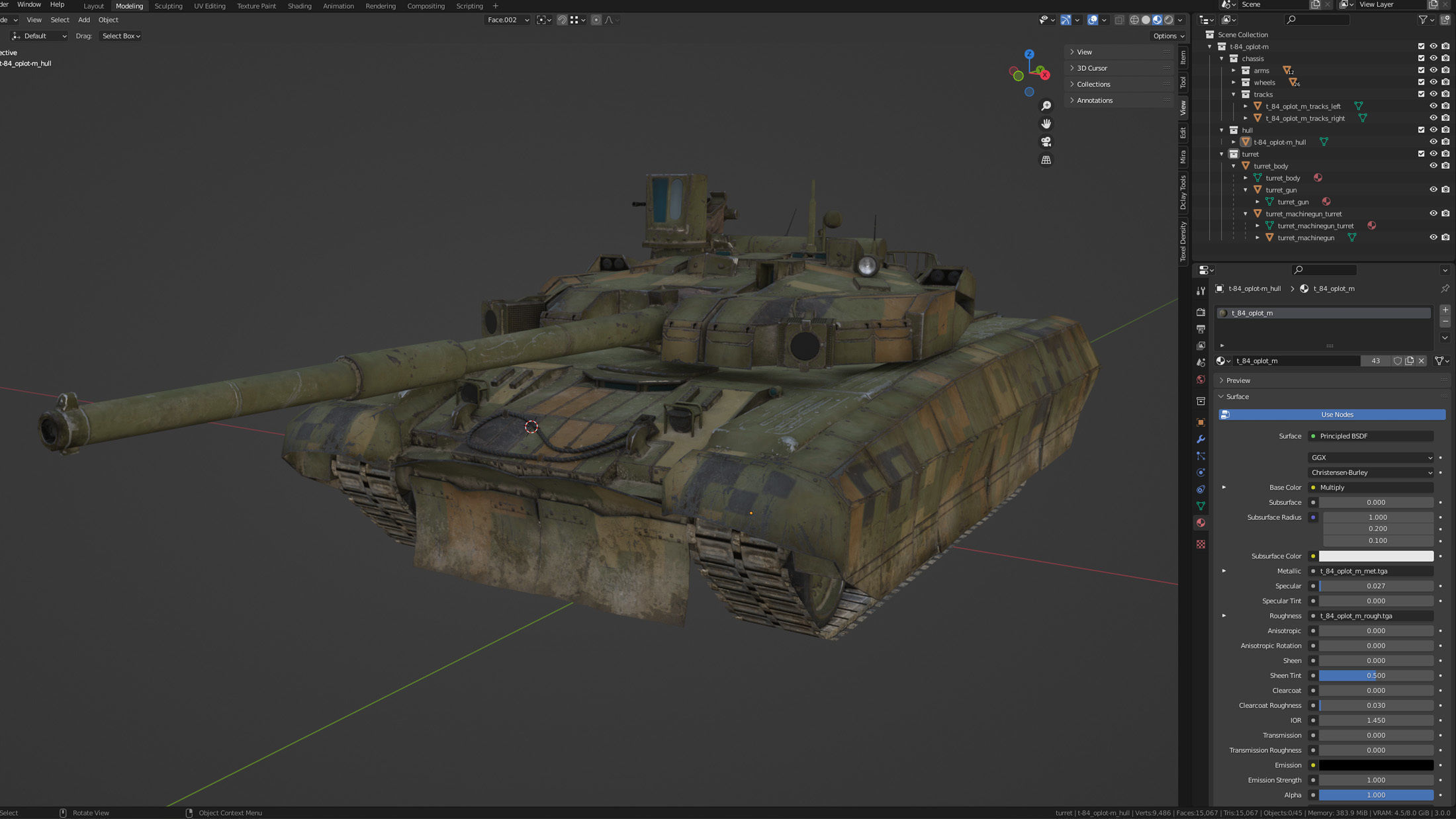 T-84 Oplot-M Low-Poly Low-poly 3D model_11