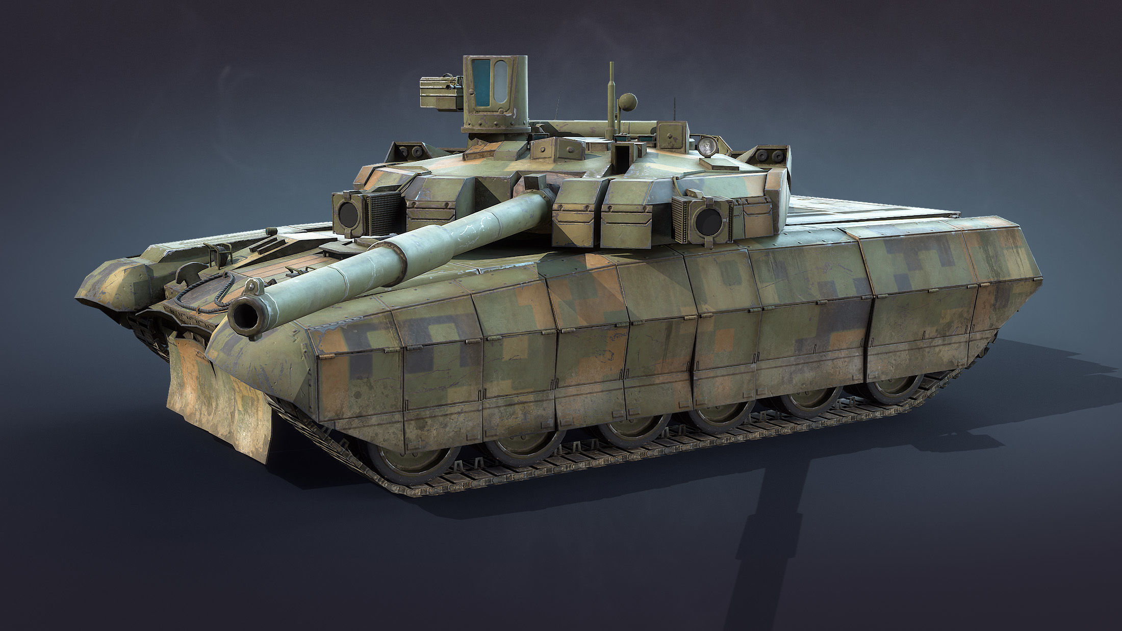 T-84 Oplot-M Low-Poly Low-poly 3D model_2