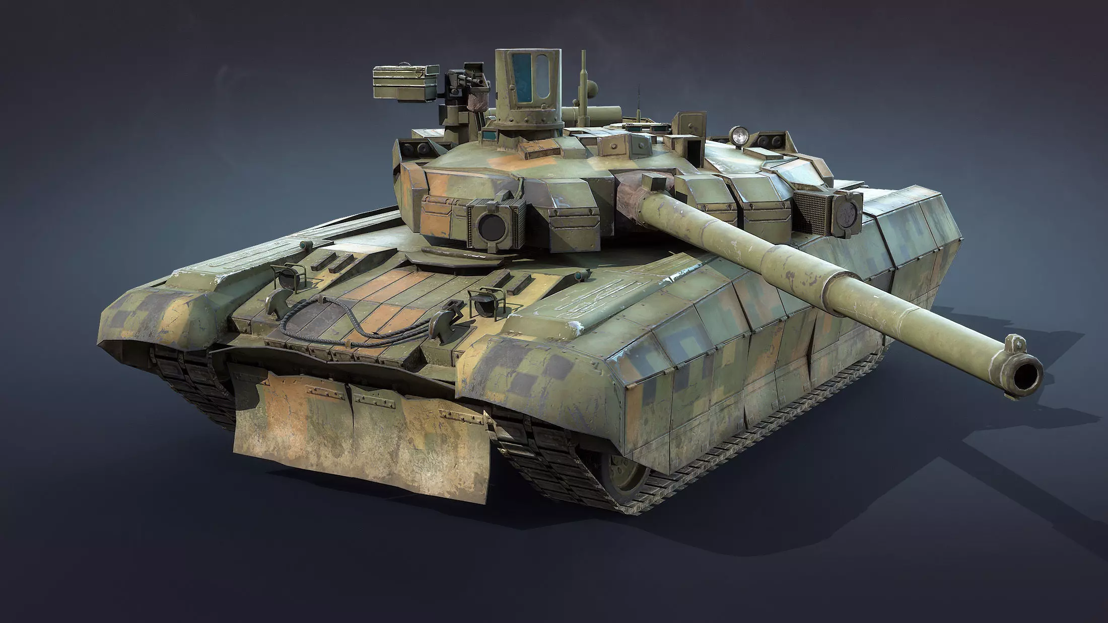 T-84 Oplot-M Low-Poly Low-poly 3D model_0