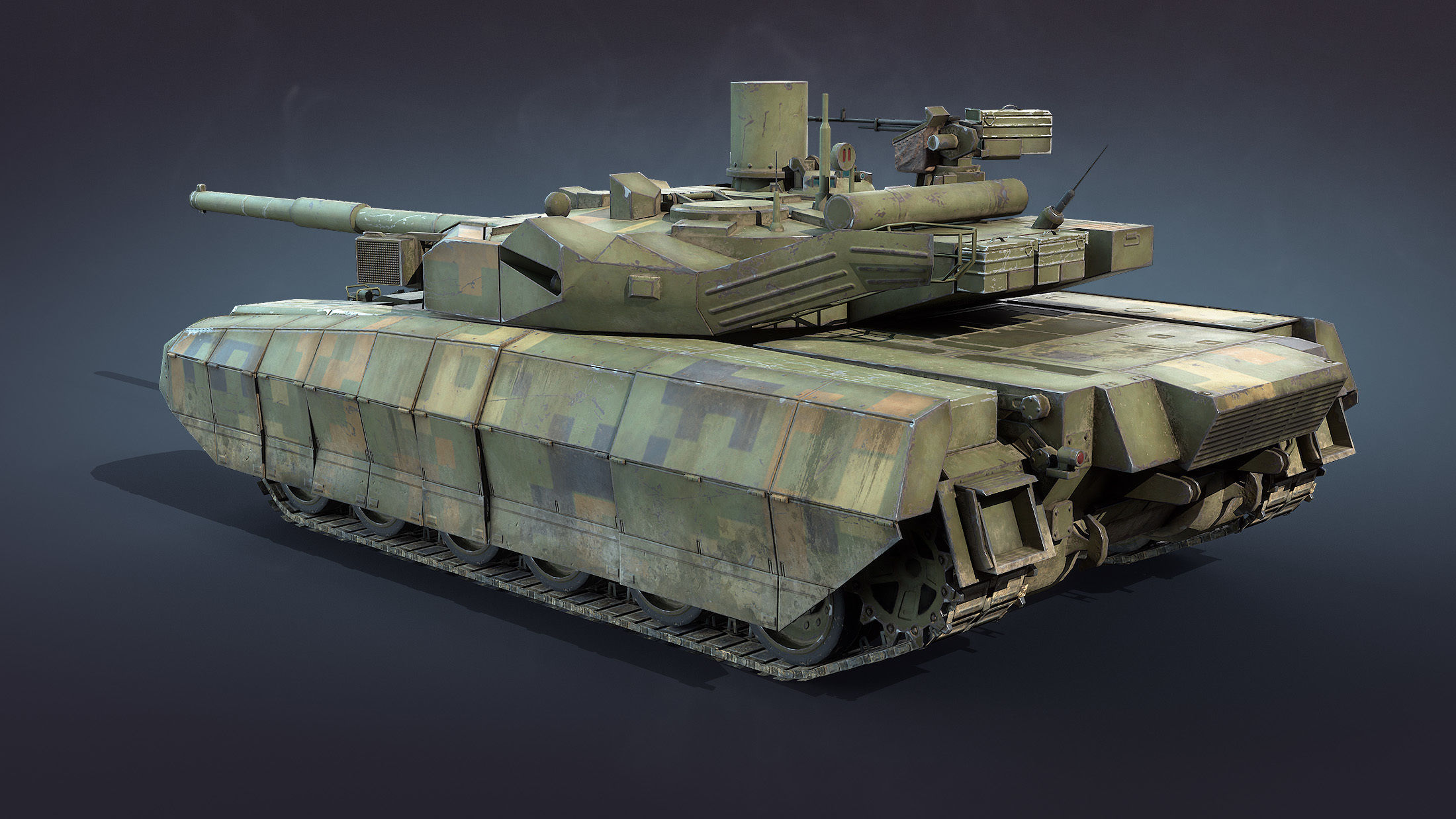 T-84 Oplot-M Low-Poly Low-poly 3D model_4