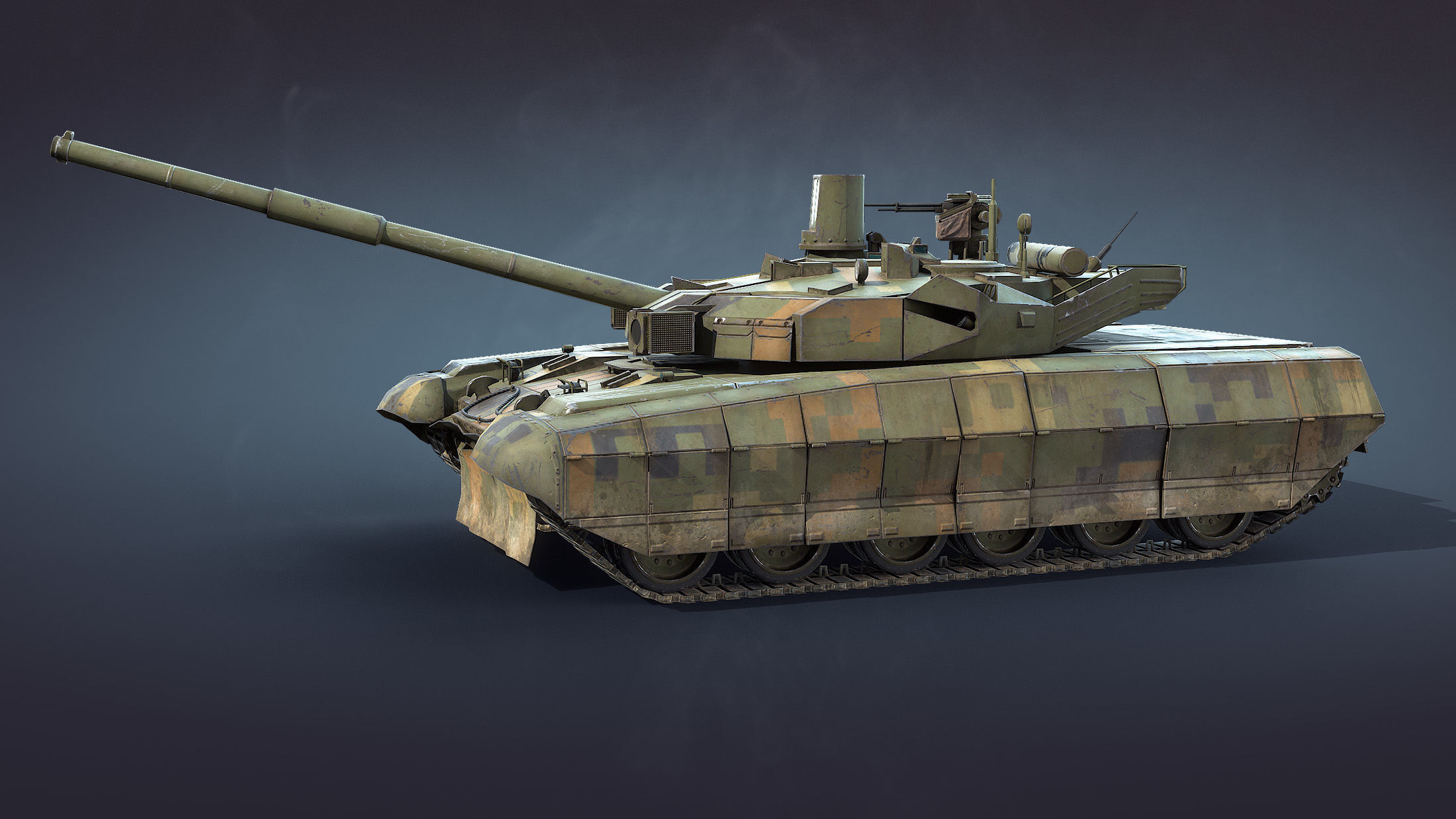 T-84 Oplot-M Low-Poly Low-poly 3D model_3