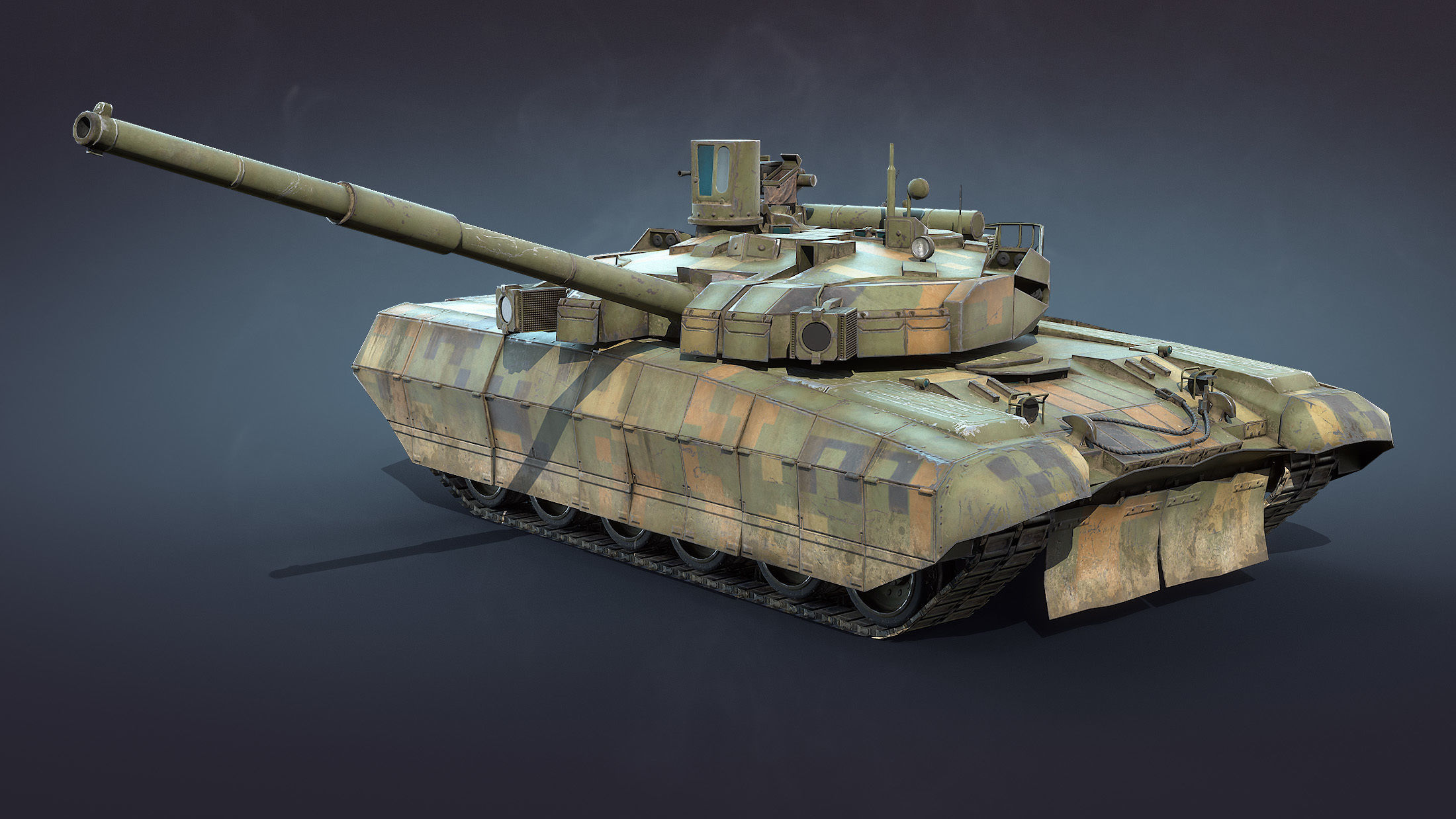 T-84 Oplot-M Low-Poly Low-poly 3D model_6