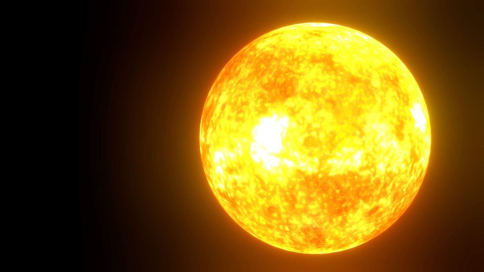 8K HD Sun Star Low-poly 3D model_10