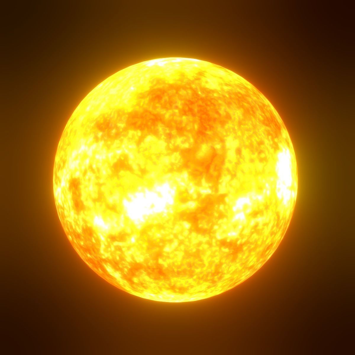 8K HD Sun Star Low-poly 3D model_7