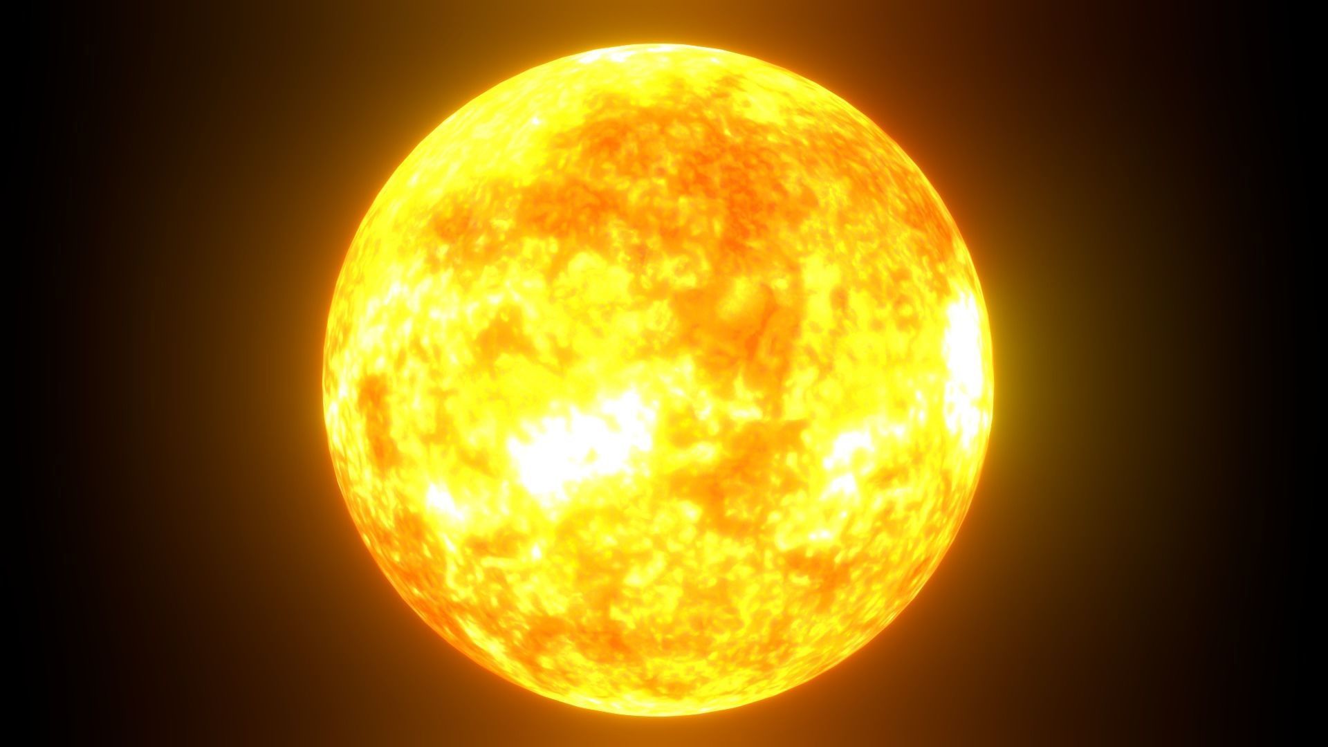 8K HD Sun Star Low-poly 3D model_4