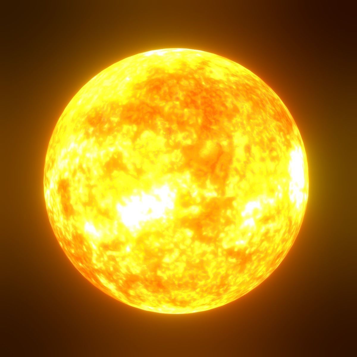 8K HD Sun Star Low-poly 3D model_6