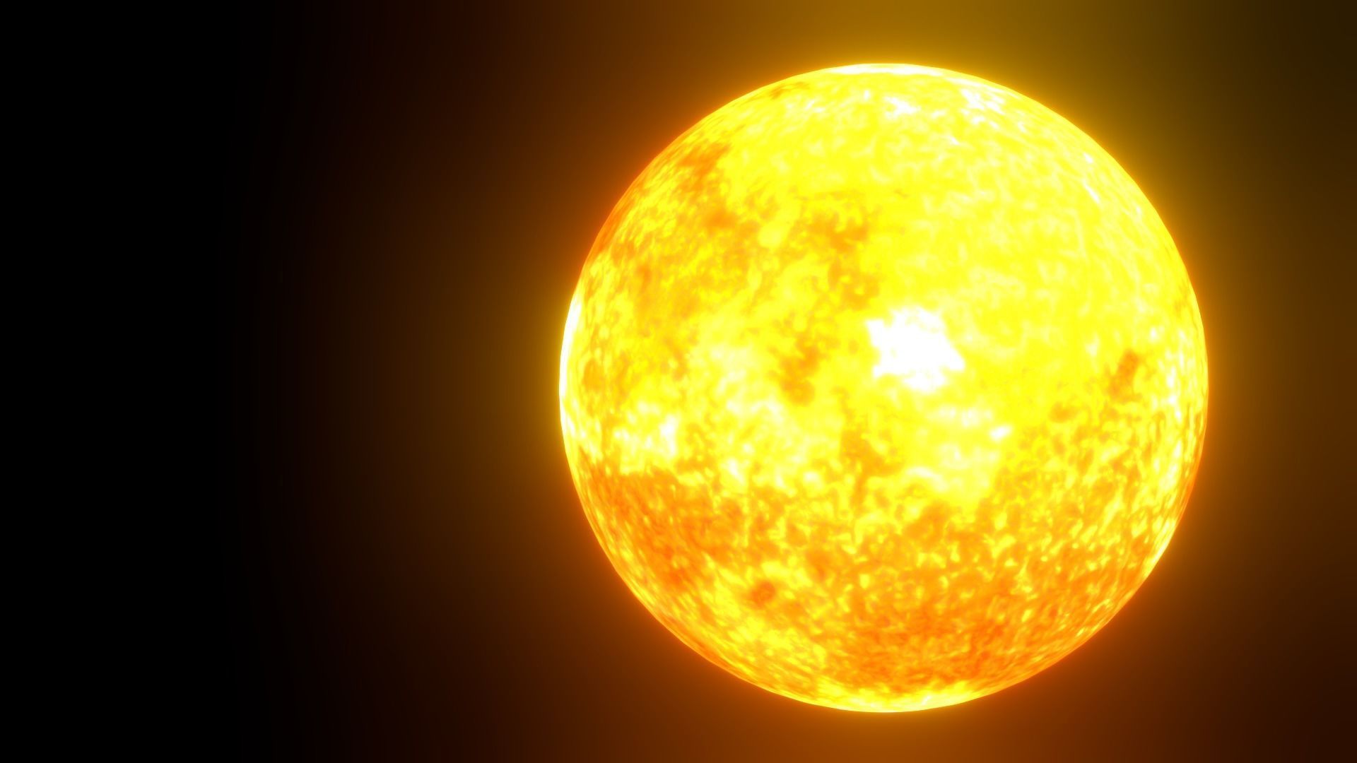 8K HD Sun Star Low-poly 3D model_9