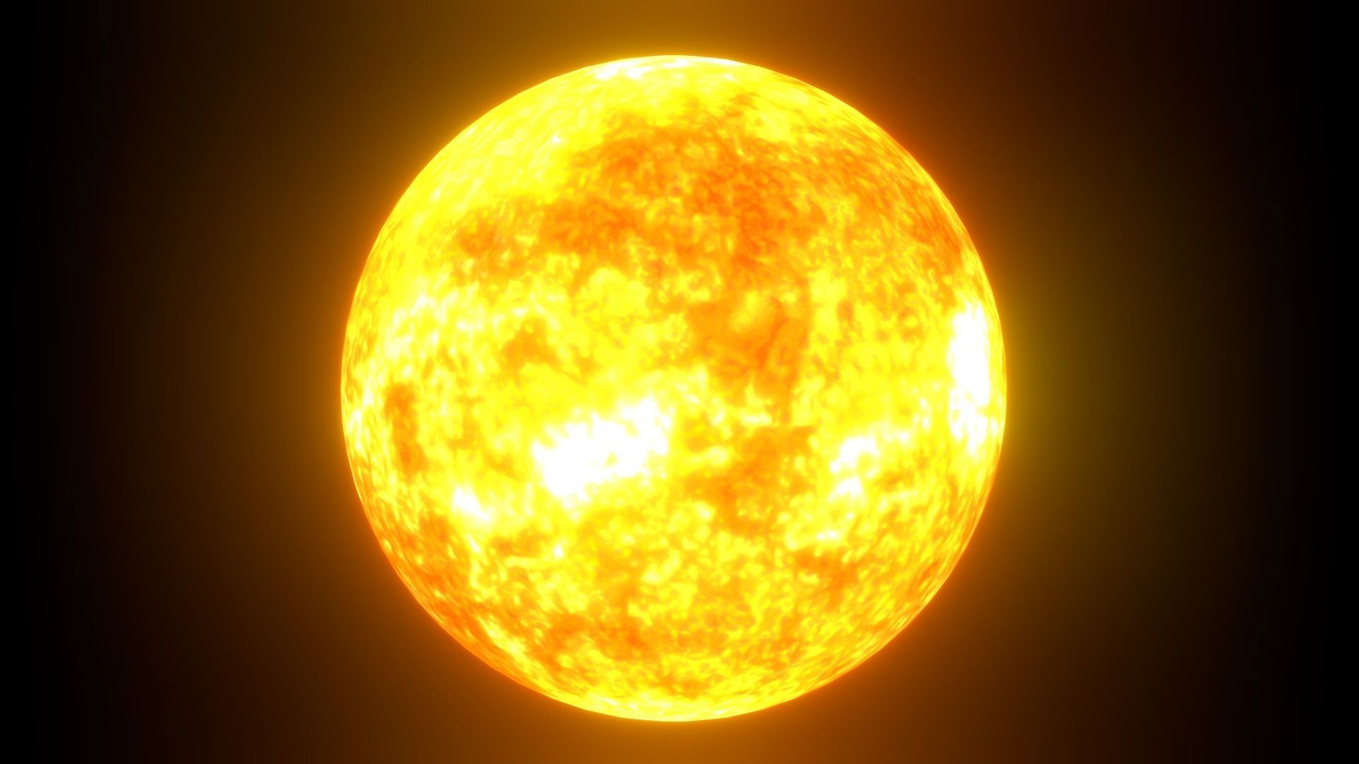 8K HD Sun Star Low-poly 3D model_5
