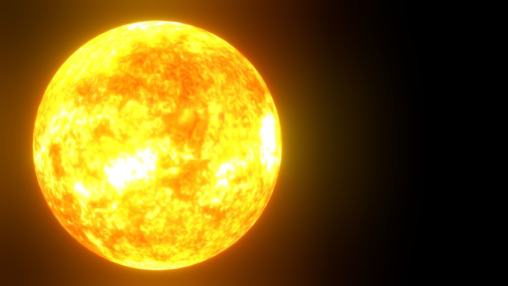 8K HD Sun Star Low-poly 3D model_3