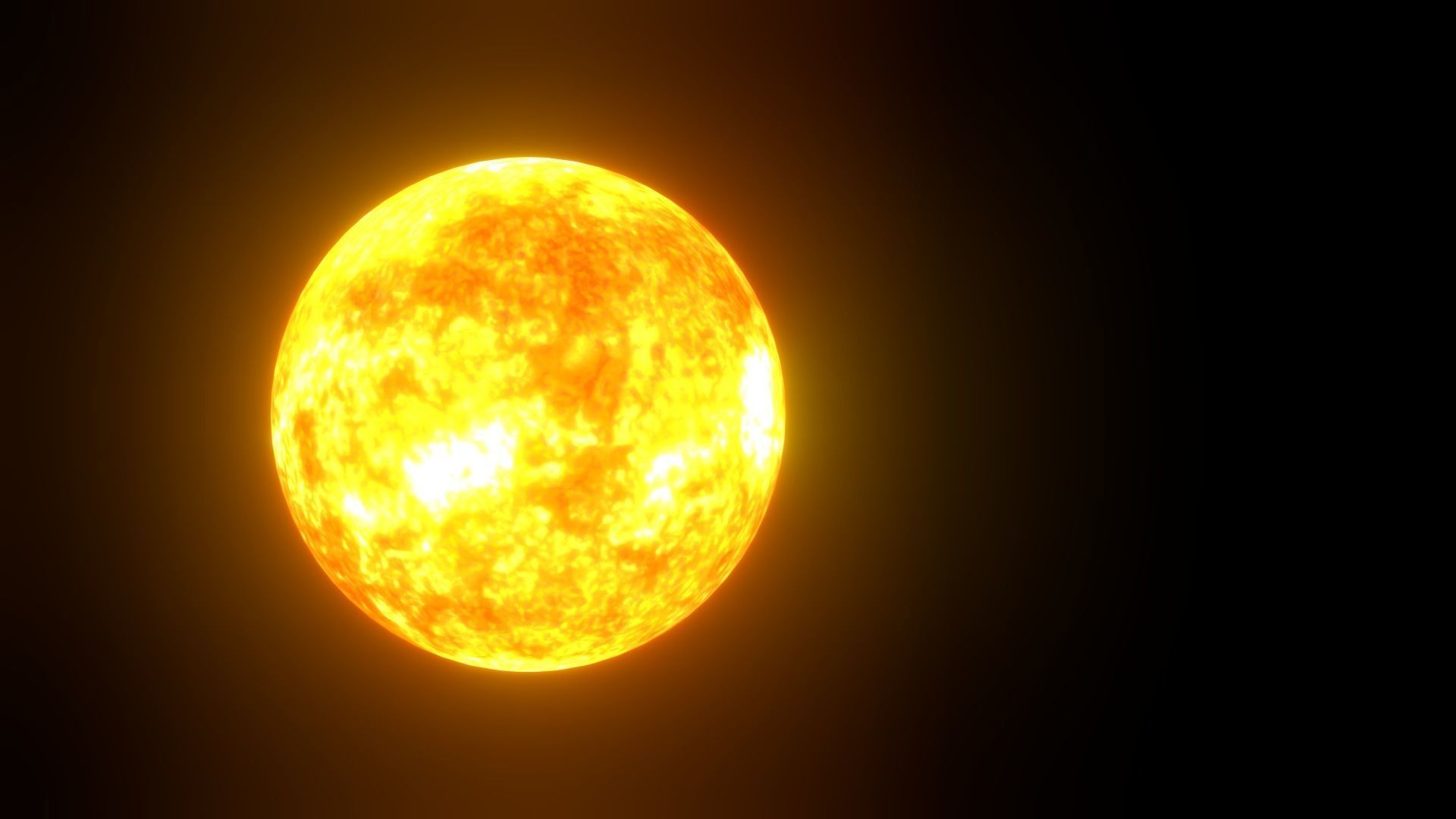8K HD Sun Star Low-poly 3D model_2