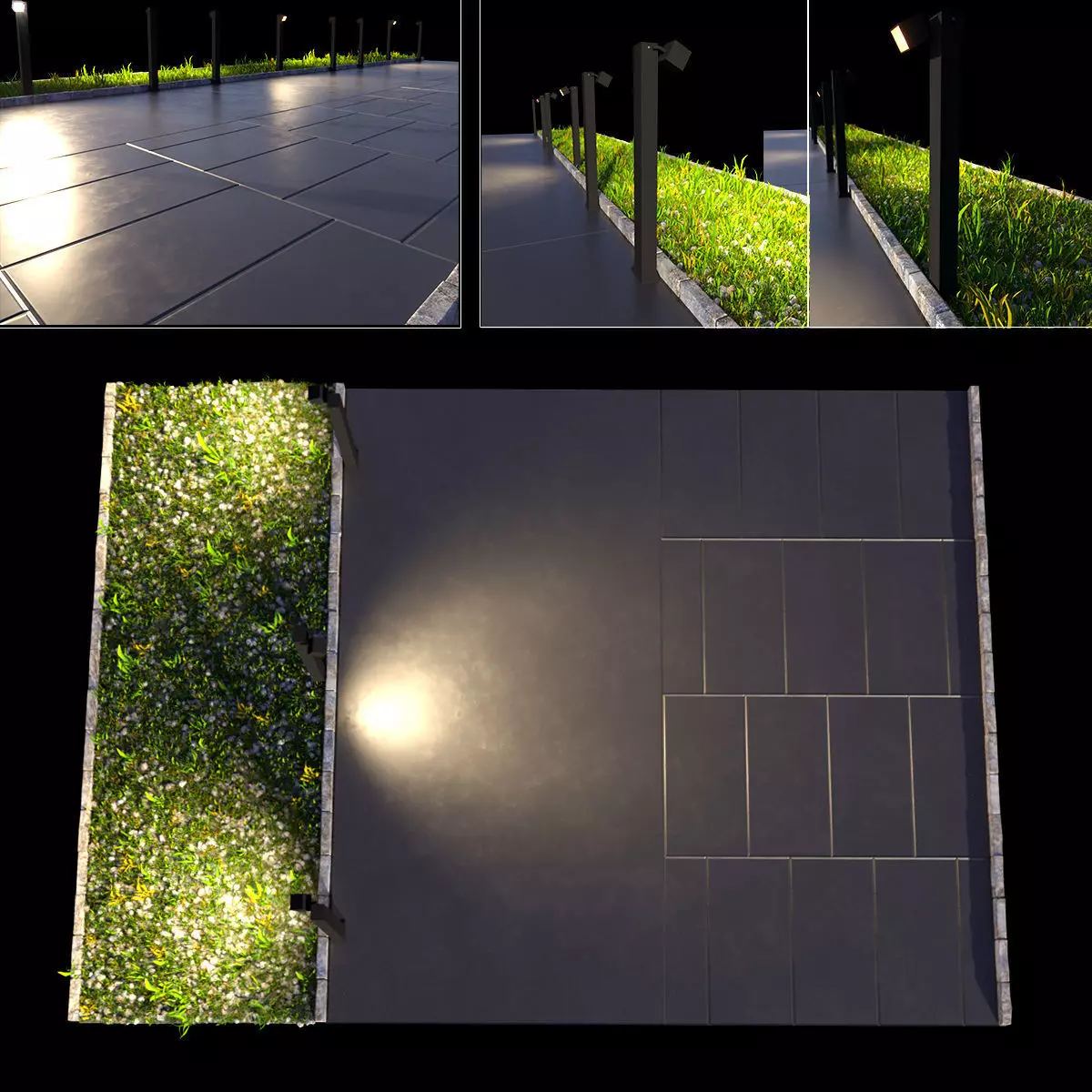 Light rock set2 3D model_0