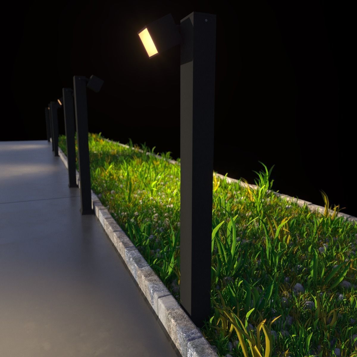 Light rock set2 3D model_7