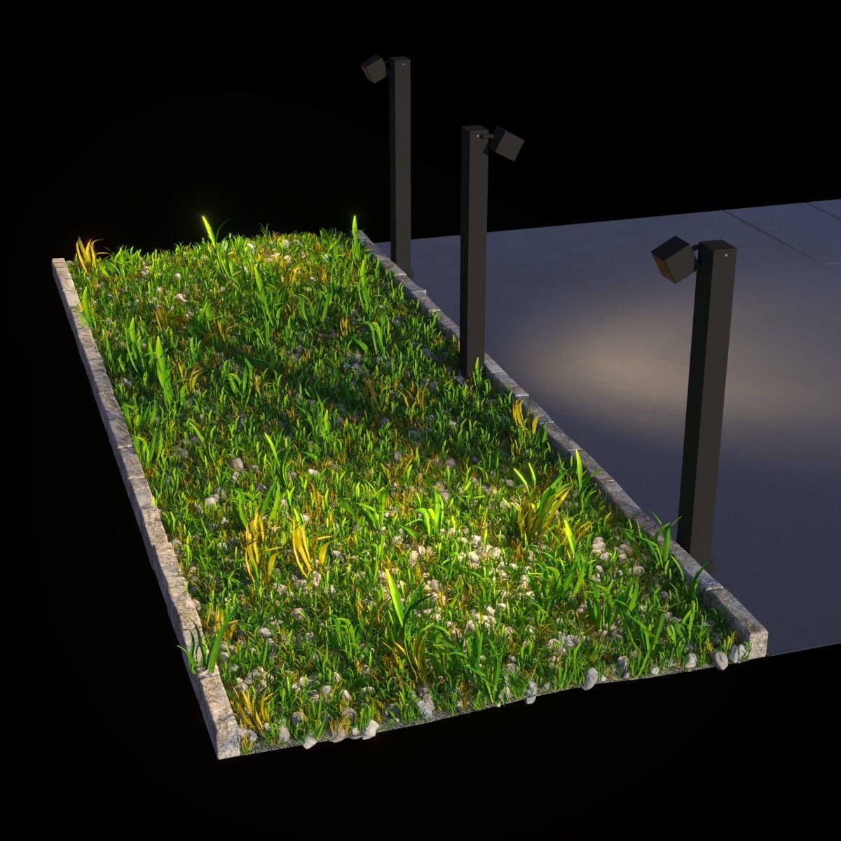 Light rock set2 3D model_3