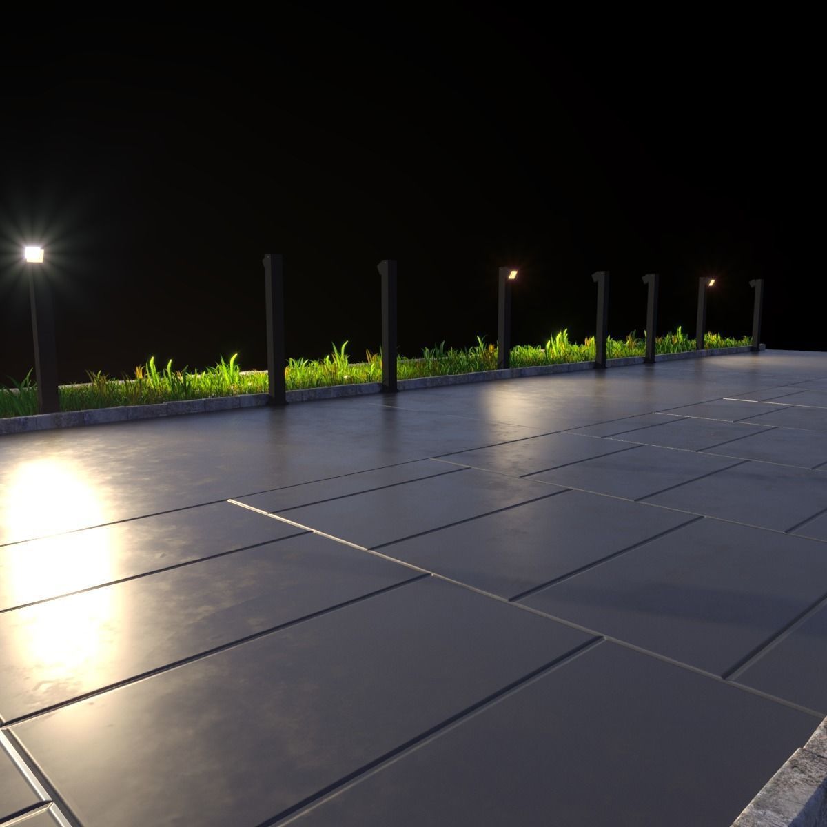 Light rock set2 3D model_6