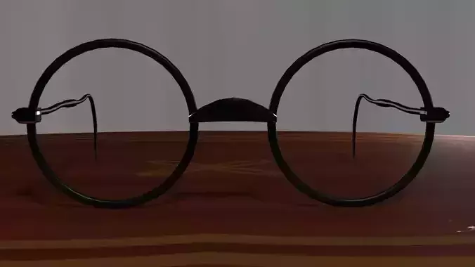round glasses 3D model