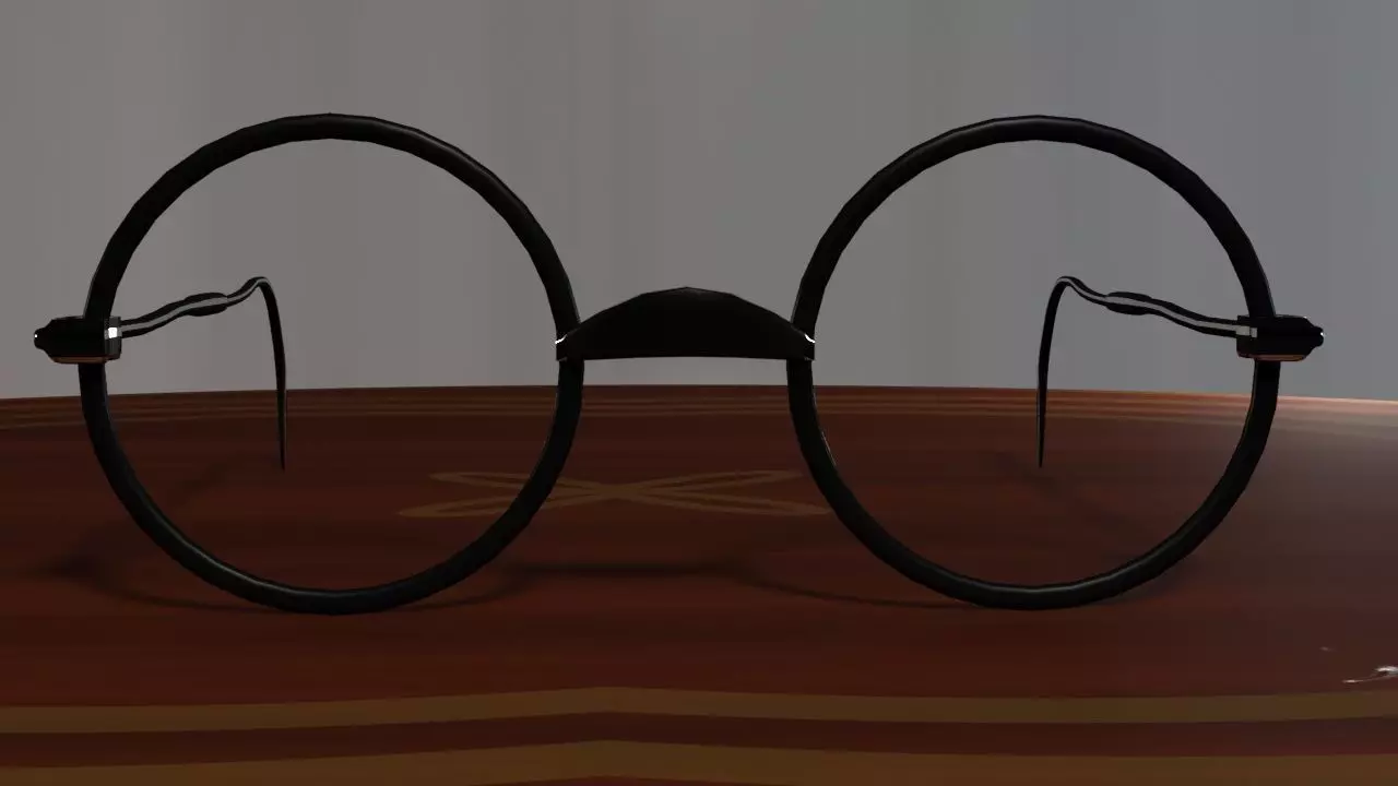 round glasses 3D model