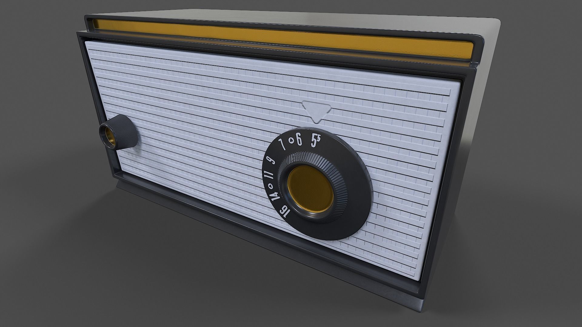 Tube Radio V01 - High Poly 3D model_4